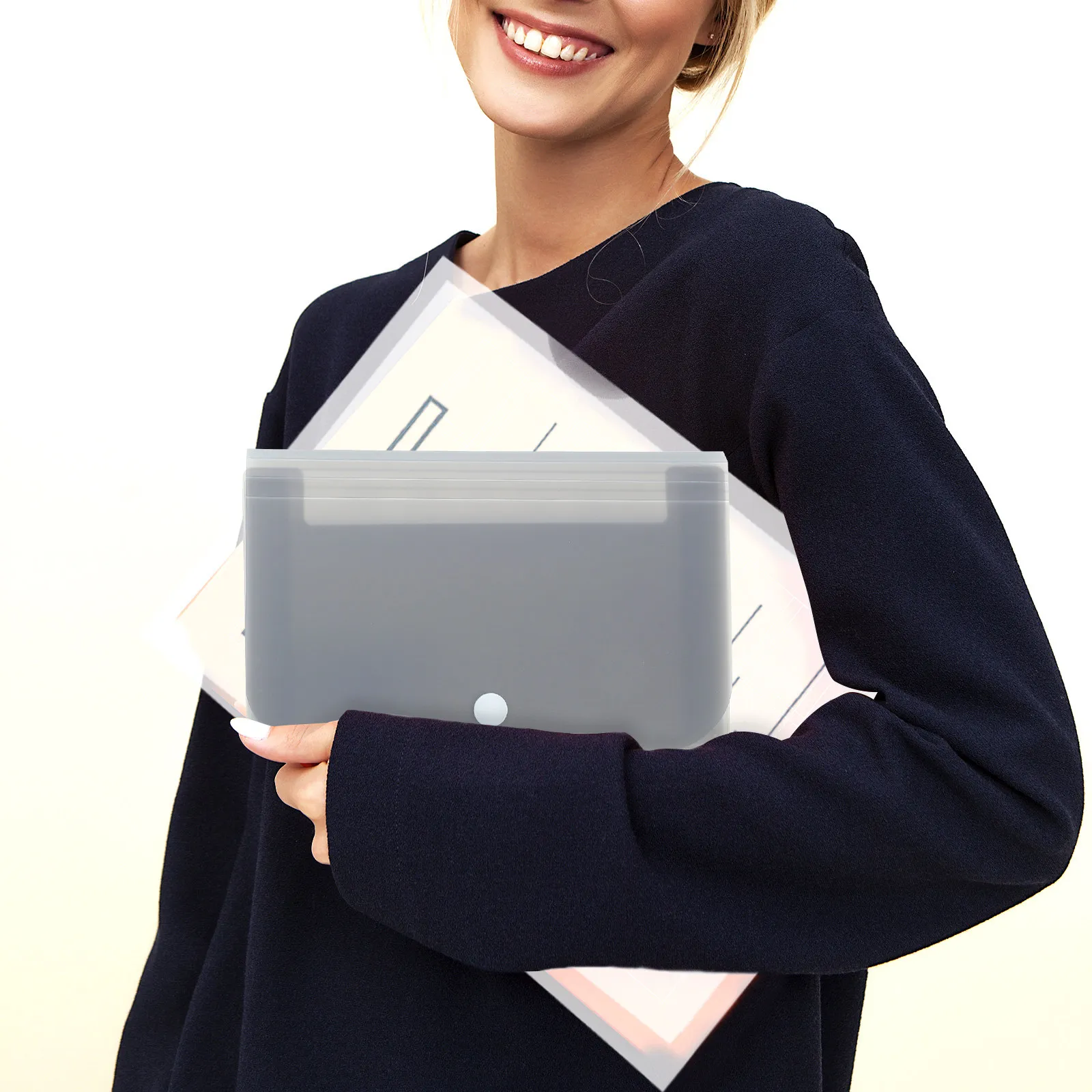 

Plastic File Folder Accordion Folder Small Portable Document Organizer Holder Travel Document Wallet Expanding