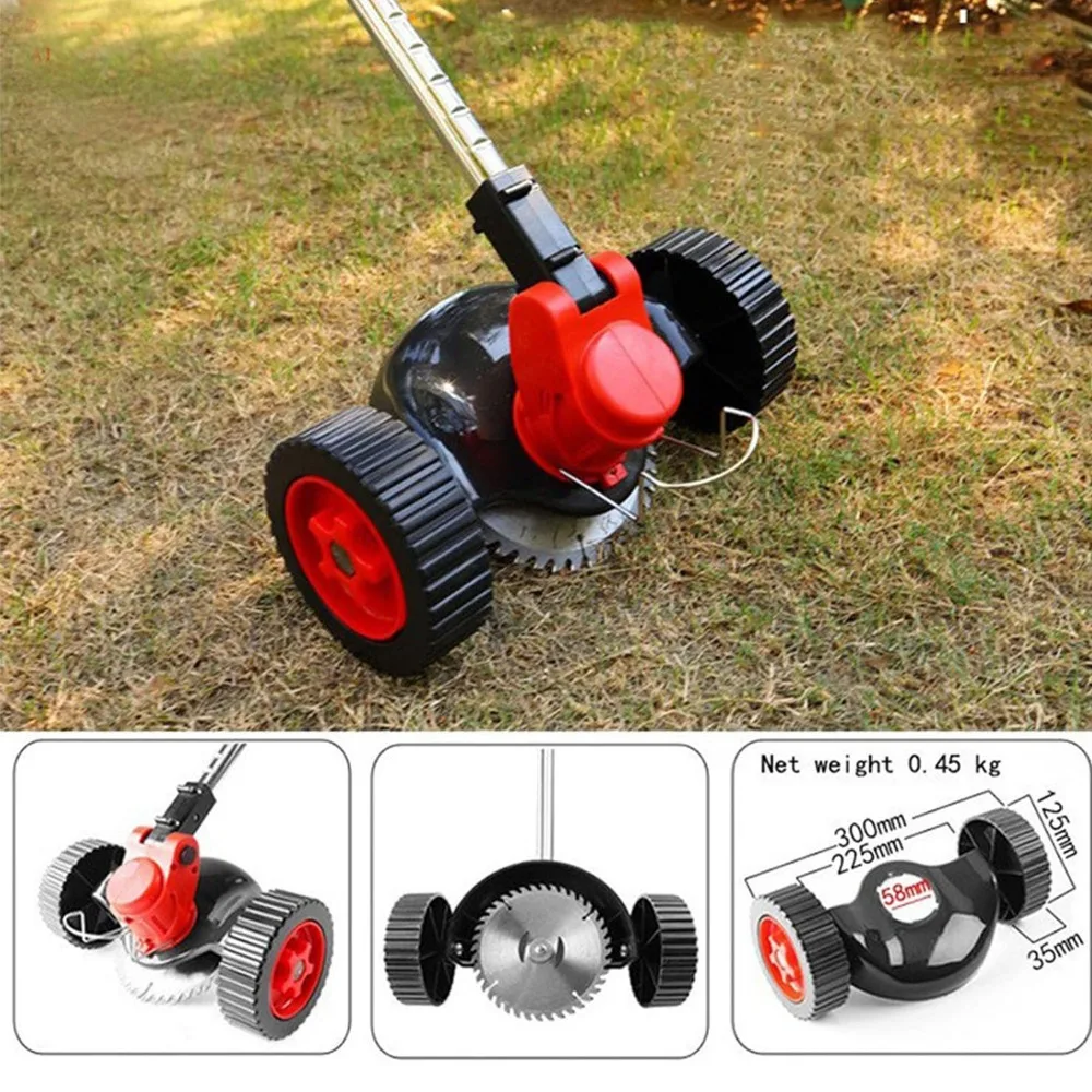 Durable Plastic String Trimmer Wheel Universal Adjustable Trimmer Auxiliary Wheel Round Quick Installation Support Wheel