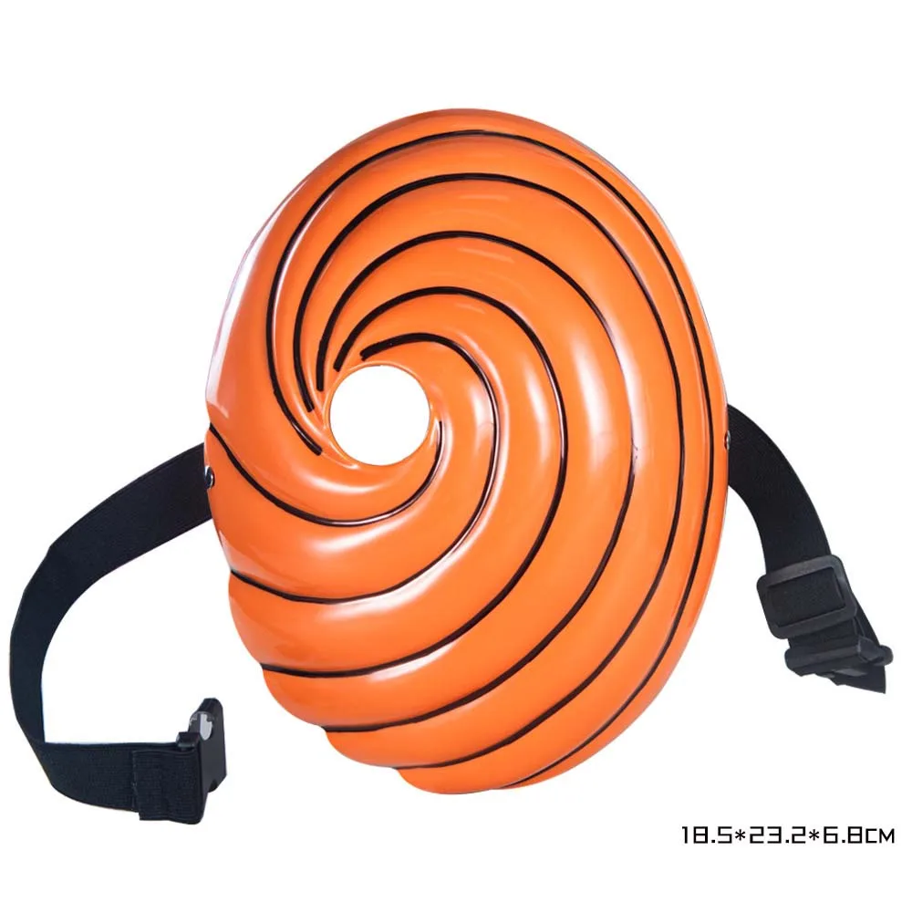 Japan Anime Cartoons Unisex Tobi Obito Akatsuki Ninja Madara Maskerade Cosplay Vollgesichts-Harz-Party-Maske – Detail 13