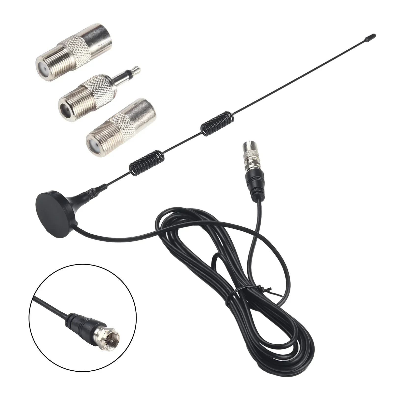 Magnetic Base Antenna 300cm Cable Connector Adapter DAB Antenna F Type Male Connector FM Radio High Quality Accessories