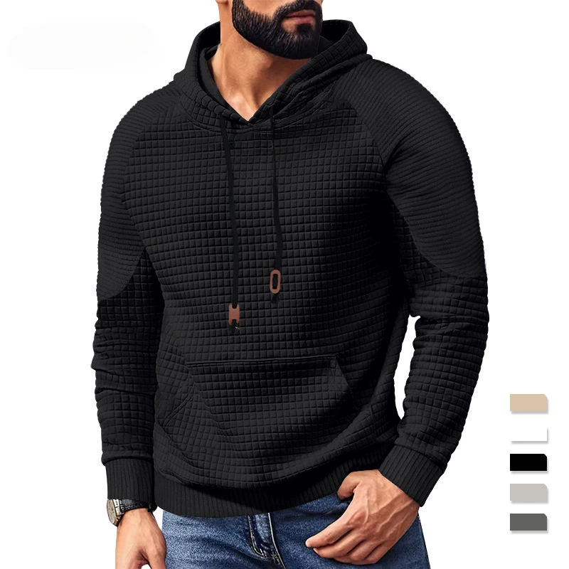 

The Spring and Autumn Annals Cross Border Hoodie Streetwear American Style Leisure Time Head Cover Jacquard Weave Sweater Lattic