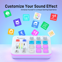 MAONO G1 NEO Gaming Audio Mixer,Streaming 4-Channel Custom Sound Effects RGB with XLR Microphone Interface,for GameVoice,Podcast