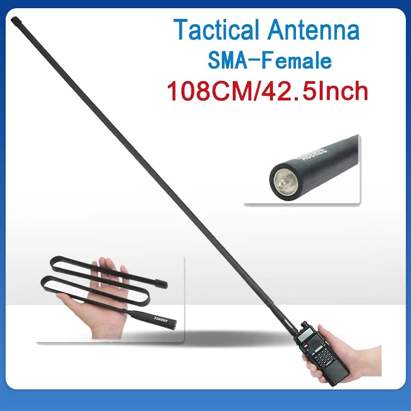 

ABBREE Foldable CS Tactical Antenna SMA Female 144/430Mhz for Baofeng UV 5R UV82 UV 13 PRO BF 888S Quansheng UV K5 Radio