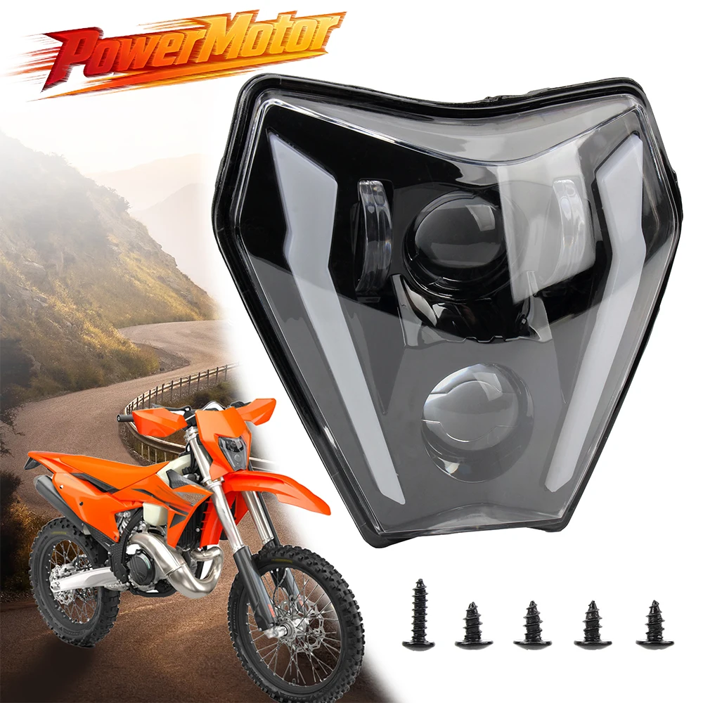 

For KTM EXC EXCF Motorcycle Headlight LED Wick Light SX SXF XC XCF 125 150 250 300 350 2024 Endurance Race Headlamp Dirt Bike