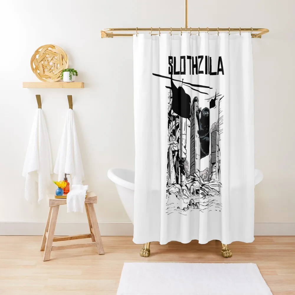 

SLOTHZILLA FUNNY Shower Curtain In The Bathroom Cute Shower Shower Bathroom For Bathrooms With Beautiful Designs Curtain