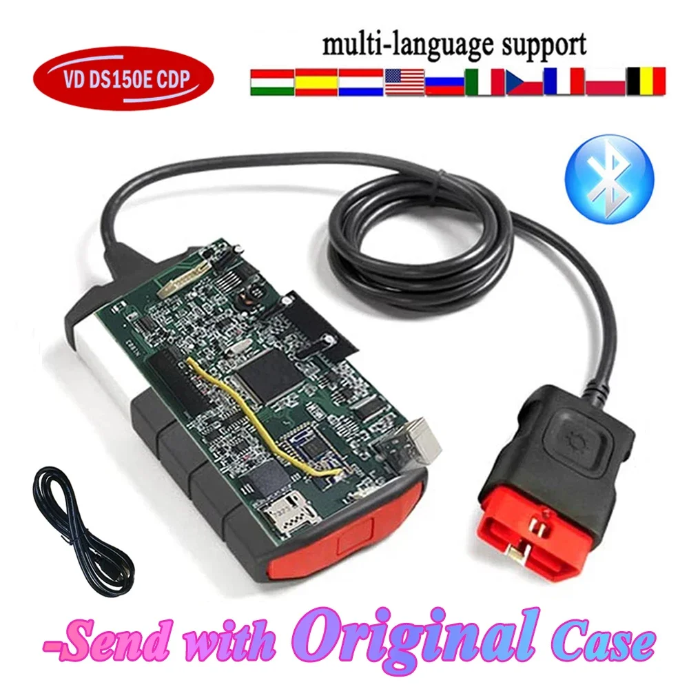 2025 جديد VCI VdIJk Auto Pro Obd2 الماسح الضوئي 2021.11 Keygen Vd Ds150e Cdp بلوتوث لـ Tnesf Delphis Orpdc أدوات تشخيص السيارات