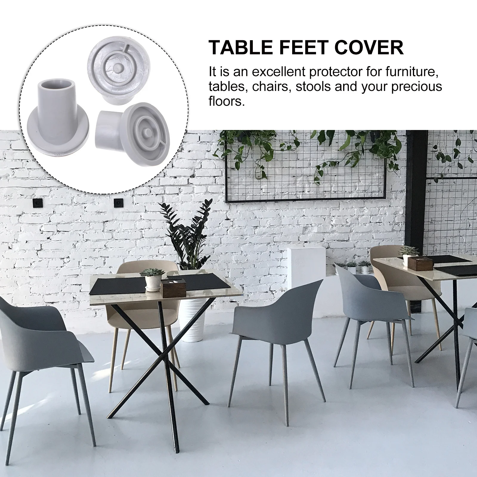 

20Pcs Chair Leg Covers Tilted Design PVC Material Anti-Scratch Floor Protectors for Furniture Legs Household Use
