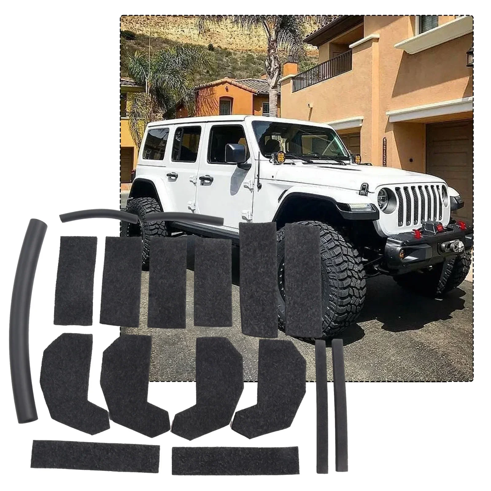 

Roof Seal Seal Kit Car Accessories 68026937AB For Jeep For Wrangler 2007-17 For Wrangler JK/Unlimited 2018 None