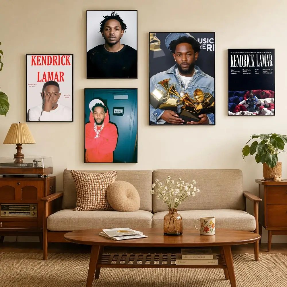 Rapper K-Kendrick L-Lamar Poster Self-adhesive Waterproof Paper Stickers For Wall Decoration In Bedrooms And Bar Rooms