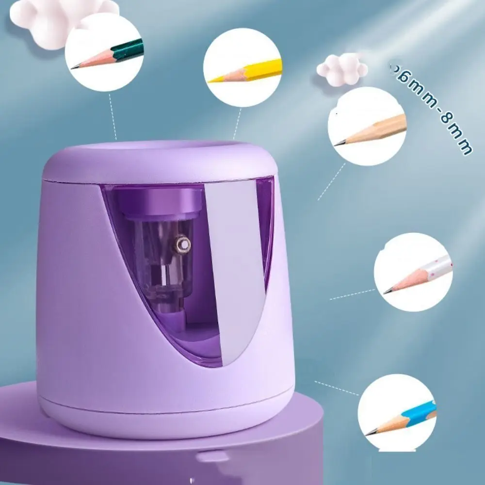 Battery/USB/Charging with Decorative Sticker Creative Stationery Electric Pencil Sharpener Switch Automatic Mechanical Tool