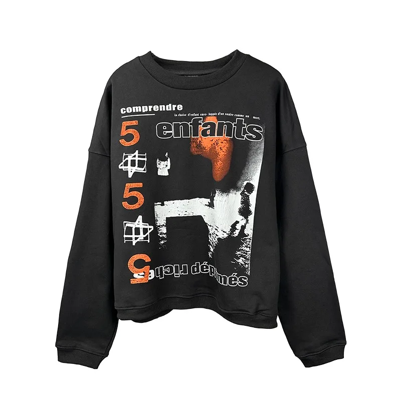 Enfants Riches Deprimes Hoodie Sweatshirts Men Women Washed Damaged ERD Crewneck With Tag