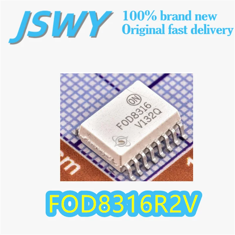 

(5/50 pieces) FOD8316R2V Original Silk-Screen FOD8316 16-SOIC Package 2.5A IGBT Driver Optocoupler 4243Vrms Isolation Electronic