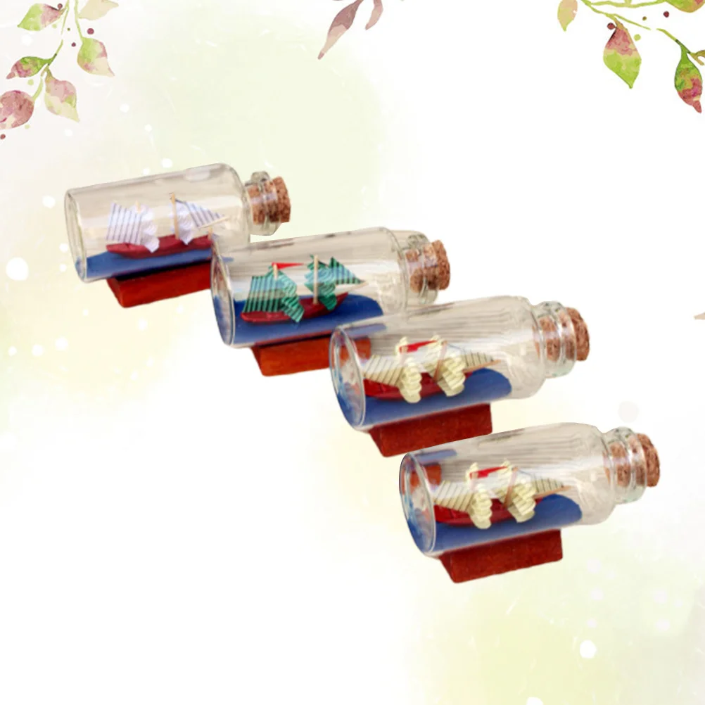 

4Pcs Wishing Bottle Tabletop Decor Material Creative Desktop Ornament for Home Office Chic Tabletop Decoration