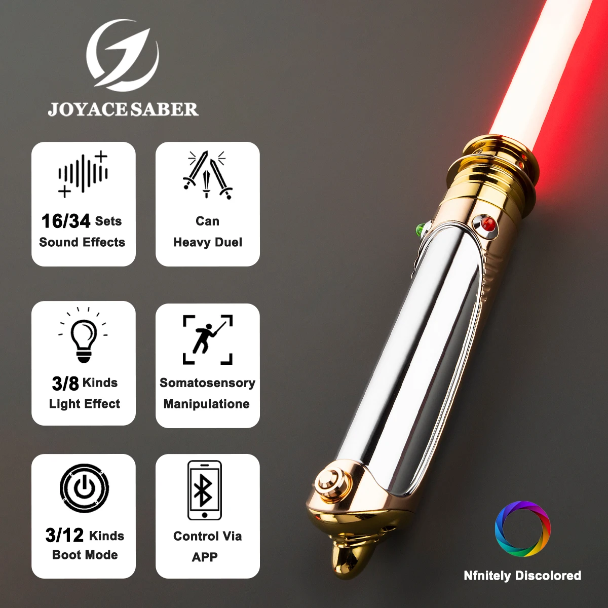 

JoyaceSaber Emperor Palpatine LightSaber With Soundfonts Xeno Pixel Light saber Heavy Dueling Laser Sword Cosplay Luminous Toys