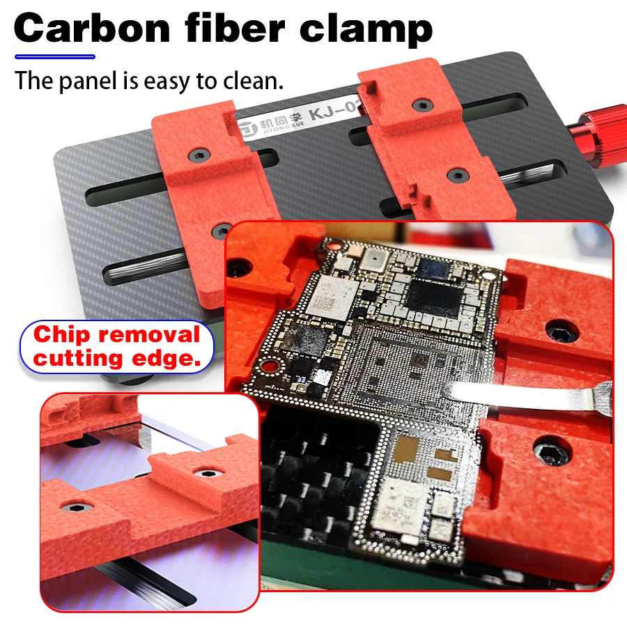 JITONGXUE KJ-02 Universal Carbon fiber fixture Mainboard Chip PCB Board CPU Hard Disk IC High Temperature Resistant Manual Clamp