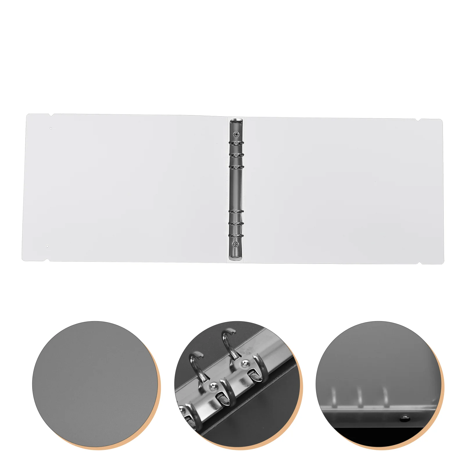 Book Punched Test Paper Account Storage Folder Notebooks Binder Cover Housing Plastic Blinder File