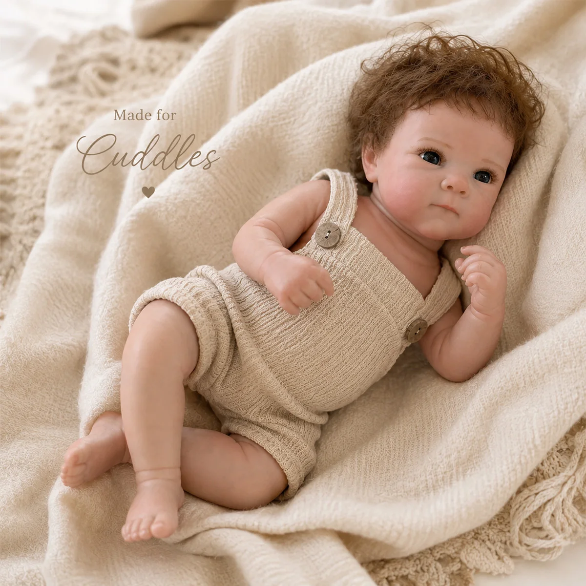 50CM Reborn Baby Doll Realistic Newborn 3D Skin Visible Veins Adorable Companion Holiday Birthday Gift Present Collectible Toy