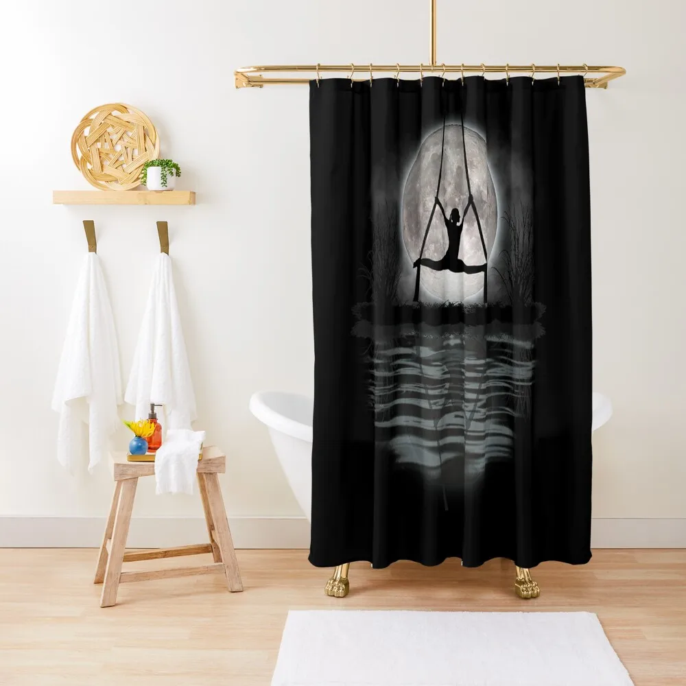 Aerial Silks Dancer Aerialist Air Yoga Acrobatics Gift Shower Curtain Modern Bathroom Accessories In The Bathroom Curtain