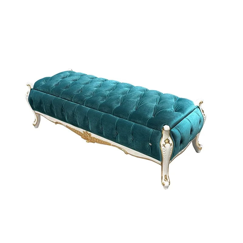 French solid wood bedside stool European court luxury princess stool