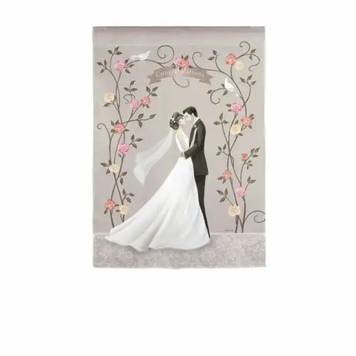 Evergreen Wedding Day Garden Suede Flag, 18'' x 12.5'' inches