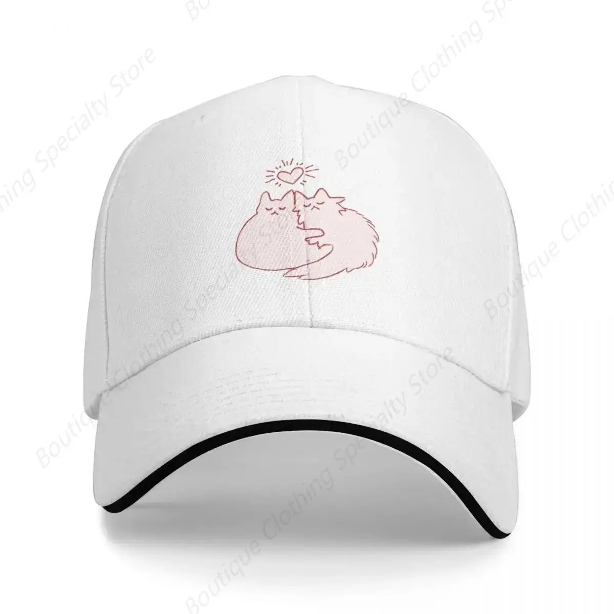 

Peace and Love Cat Baseball Cap Golf Hat Men's Fashion Golf Cap