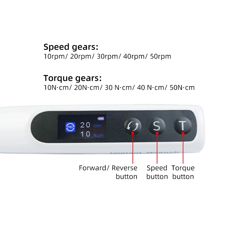 Dental Electric Wireless Torque Driver Implant Torque Wrench with 16pcs Screwdrivers Kit Implant Motor Dentistry Tools