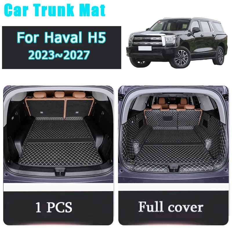 

Car Rear Trunk Mats For Haval H5 II MK2 2023 2024 2025 2026 2027 Leather Pad Storage Covers Cargo Liner Rug Mud Auto Accessories