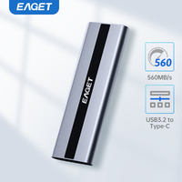 EAGET External SSD 1tb 2tb Portable SSD 512GB USB 3.2 Type C Hard Drive  M.2 SATA Solid State Disk For PS5 Laptop Game Drone
