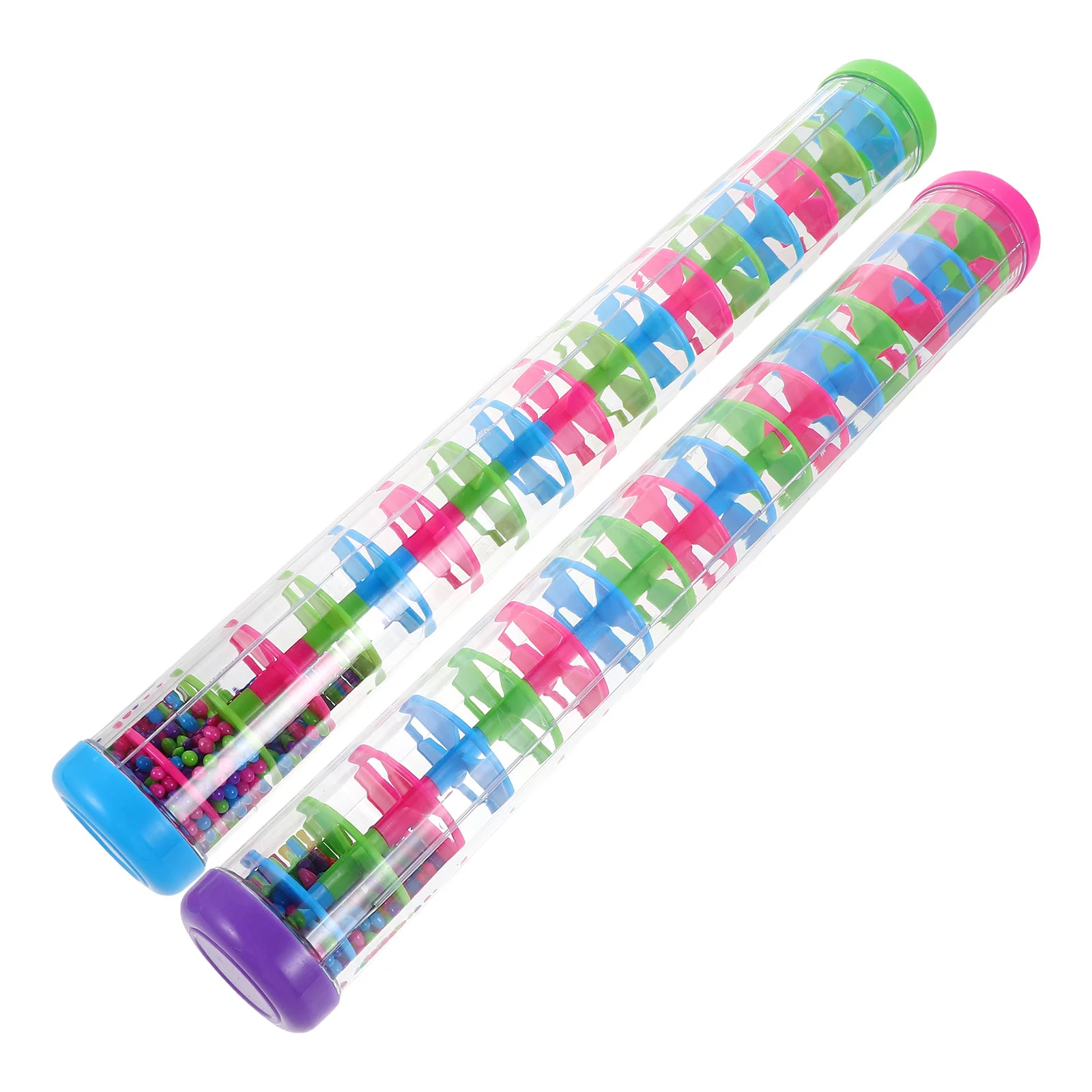 

2pcs Orff Music Teaching Aids Spiral Rain Sound Tube For Kids Sensory Development Rain Stick Musical Shaker Baby Toddler