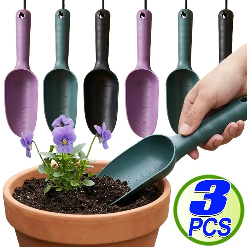 Heavy Duty Plastic Garden Trowel Hand Shovel with Depth Measurement Markings for Planting Digging Transplanting Weeding Non Slip