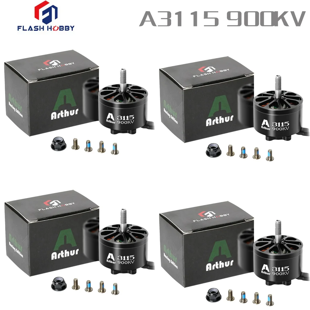

4pcs/lot FLASHHOBBY Brushless Motor A3115 3115 900KV High Torque Motor 6S for FPV Freestyle 9inch 10inch Long Range Drones
