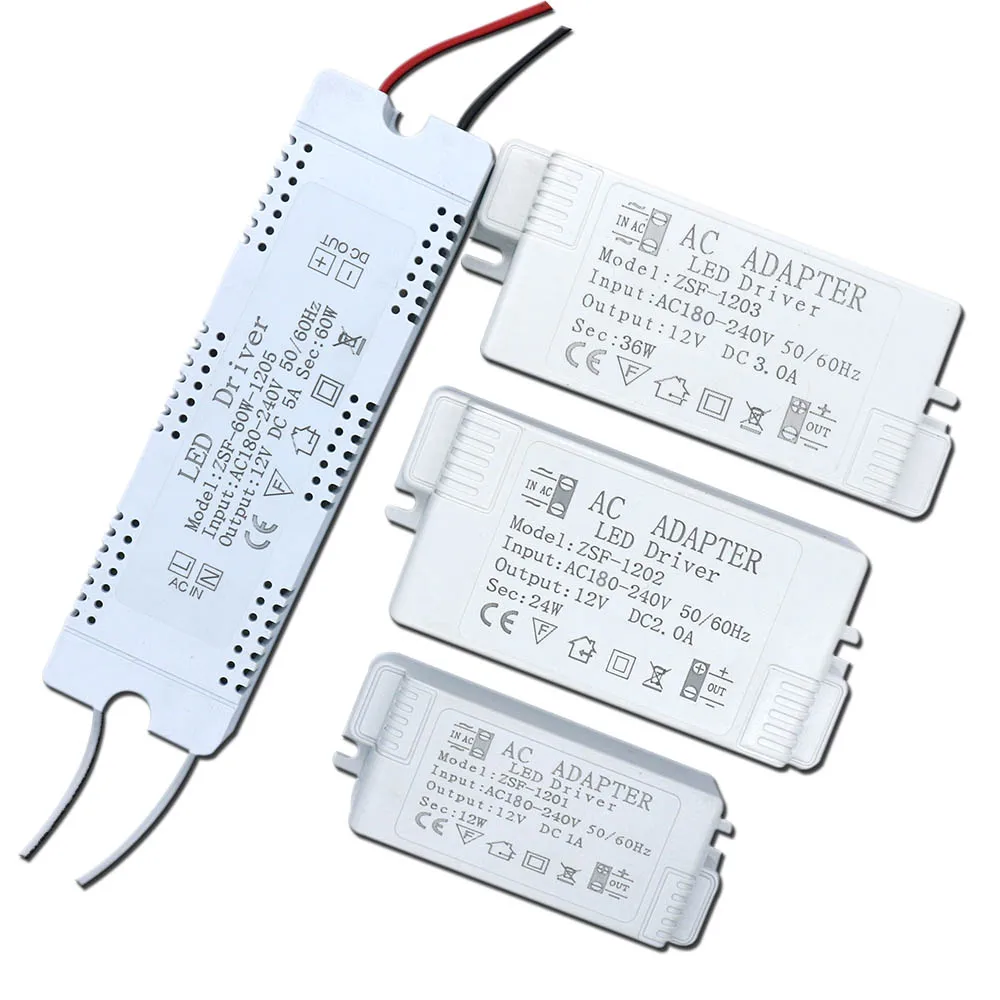 para dc 12v led driver transformador de iluminacao 6w 12 18 24 36 48 60 para tira melhoria da casa fonte alimentacao adaptador luz ac240 01