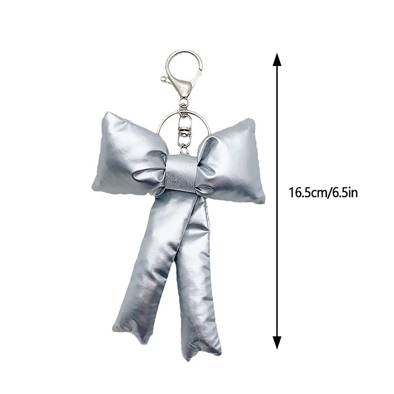 Y2K Korean 3D Bowknot Keychain Fashion Simple Bow Keyring Bag Pendant Handbag Hanging Decoration Girls Gifts