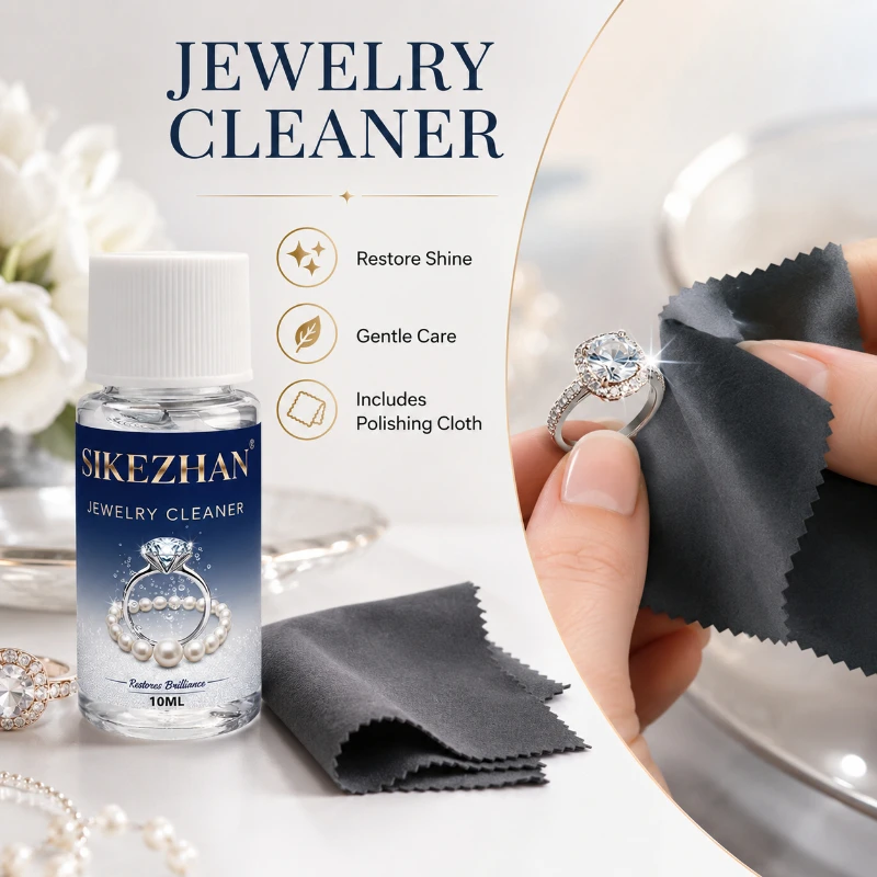 Sparkle Restore Gentle Jewelry Cleaning Liquid Fast Tarnish & Grease Remover for Gold Silver Diamond Rings Necklaces Bracelets