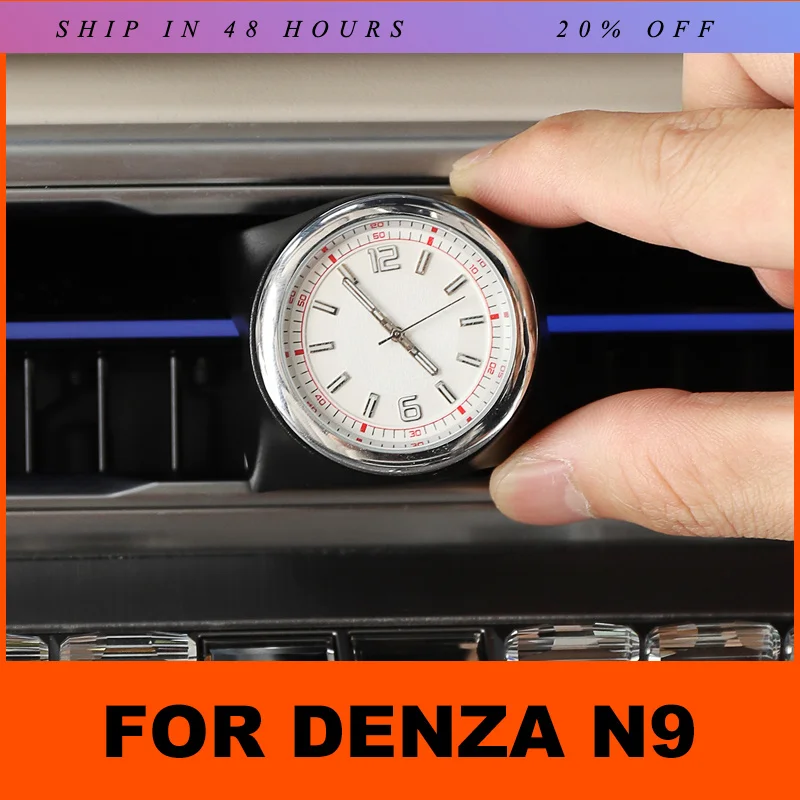 iosn Car Center Console Air Conditioner Quartz Clock Watch For Byd Denza N9 Accessories