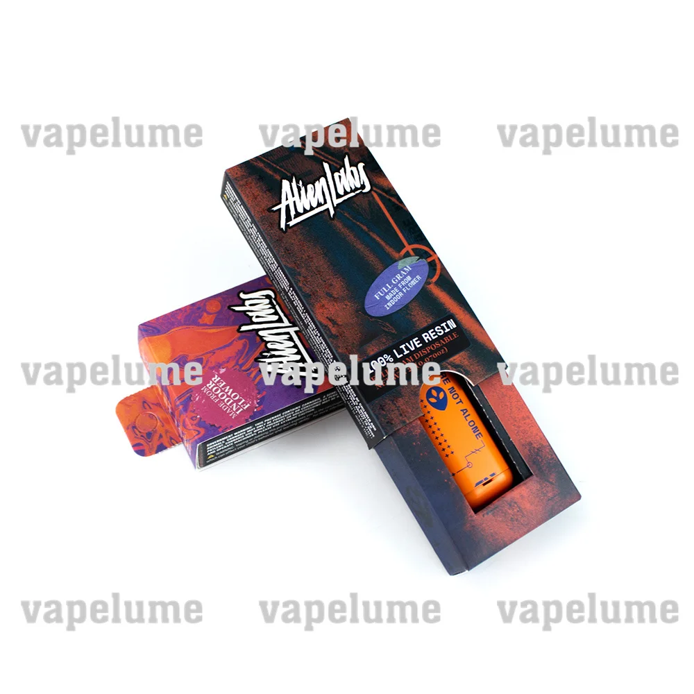 2ml Alienlabs Electronic Cigarettes Vape Pen Preheat Battery Empty Cartridges E-cigarettes Pod Folable Paper Display Box Custom