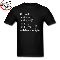 Letter Math Print New T Shirt Father's Day Bible God Said Let There Be Light And There Was Light Normal Tshirts Faddish Tees Men