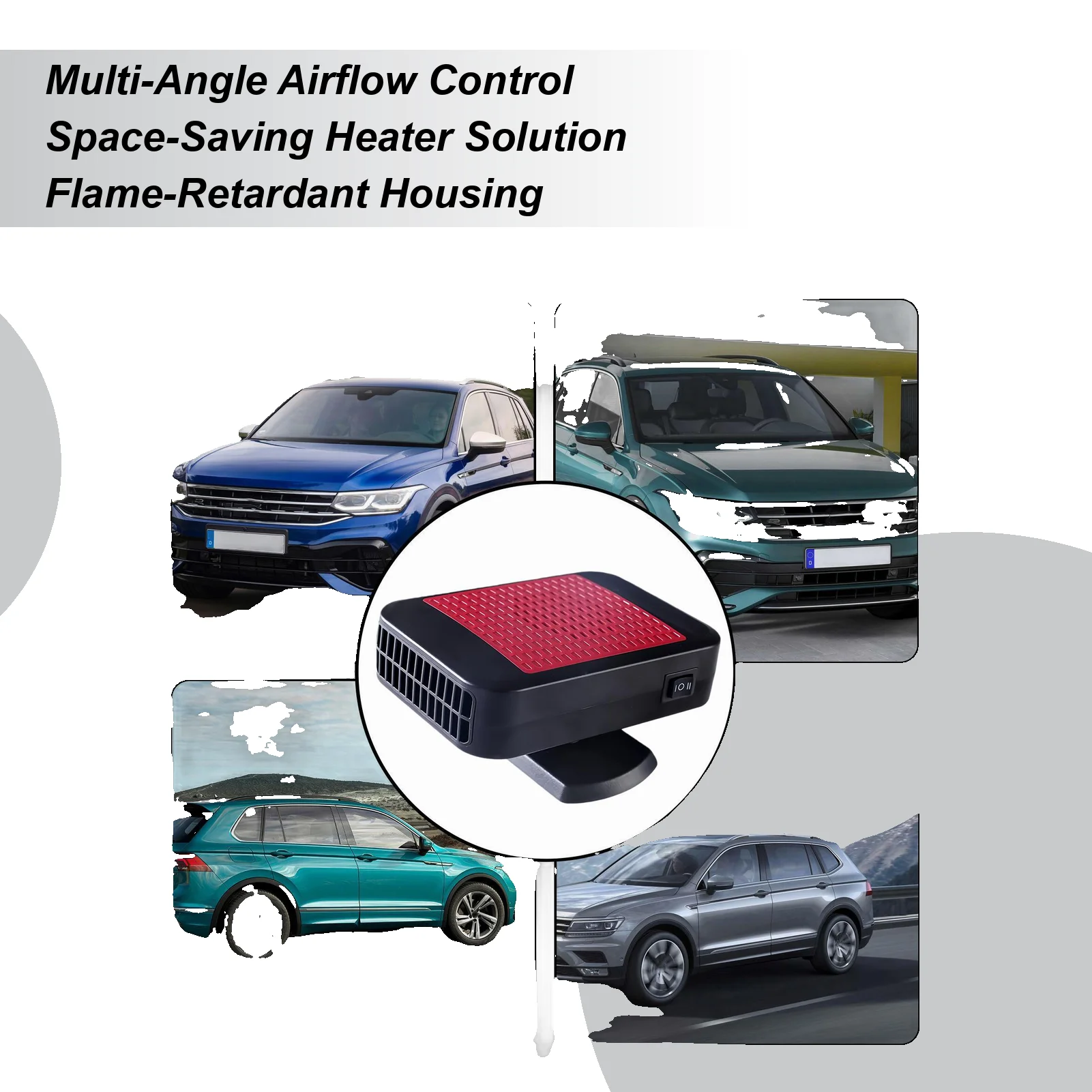 Car Heater Fan 12V 2-speed 360 Degree Rotating Equipment Car Defrost Heater For Winter Cold Weather Truck RV Adventure Travel