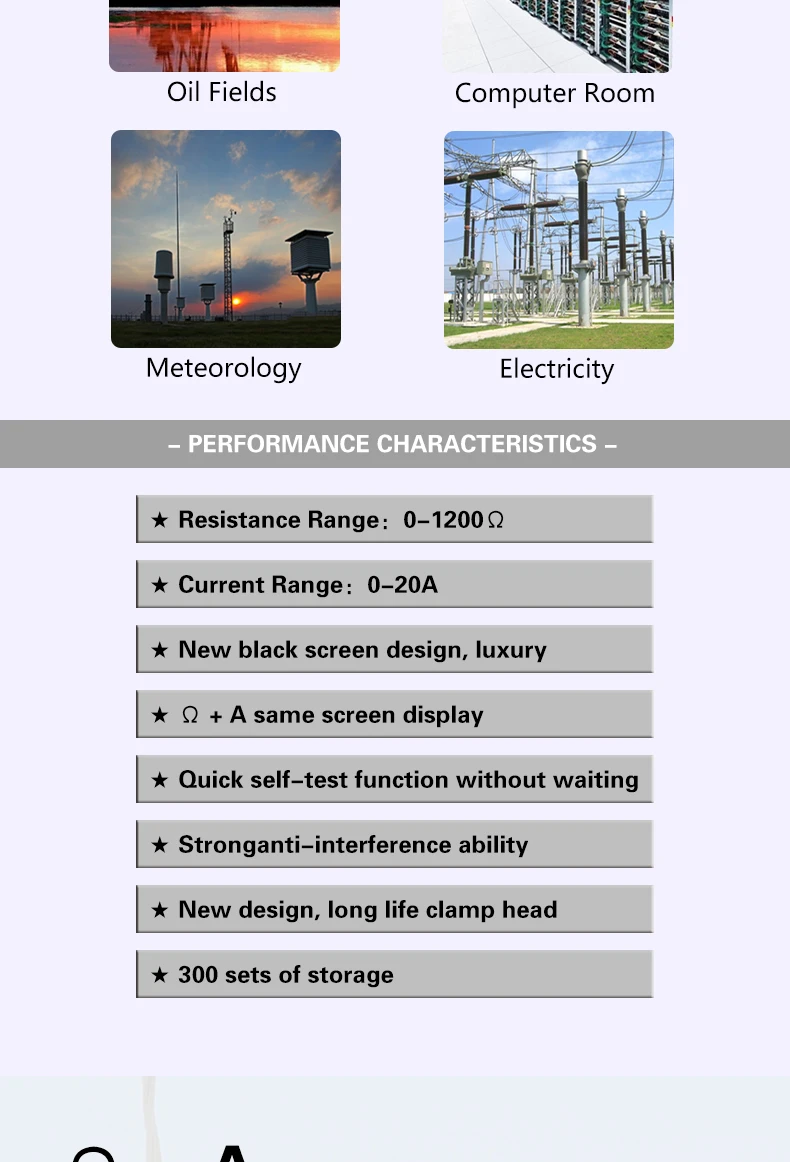 

2026 Модернизированный FR2000C ЖК-цифровой дисплей с подсчетом Автоматические клещи для измерения сопротивления заземления