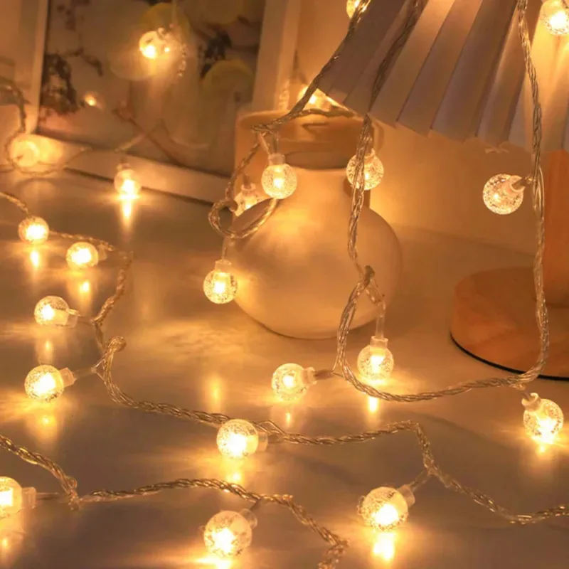 6M USB/Battery Power Ball LED String Lights Garland Lights Waterproof Outdoor Lamp Wedding Garden Fairy Lights Christmas Decor