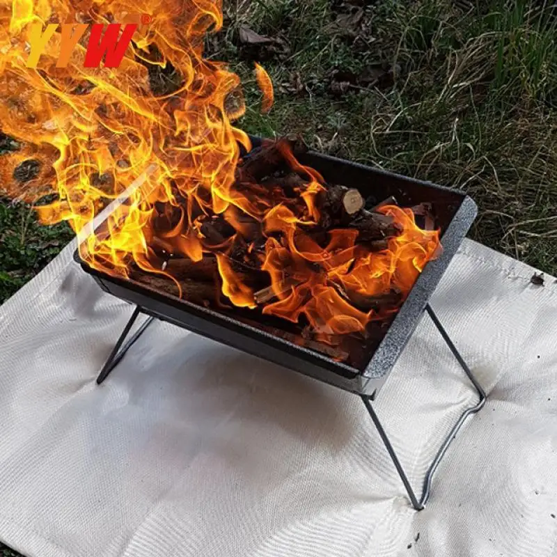 Barbecue Fire Blanket Camping Fireproof Cloth Fire Pit Mat Picnic BBQ Pad Stove Grill Mat Blanket Fiberglass Ember Mat Rug