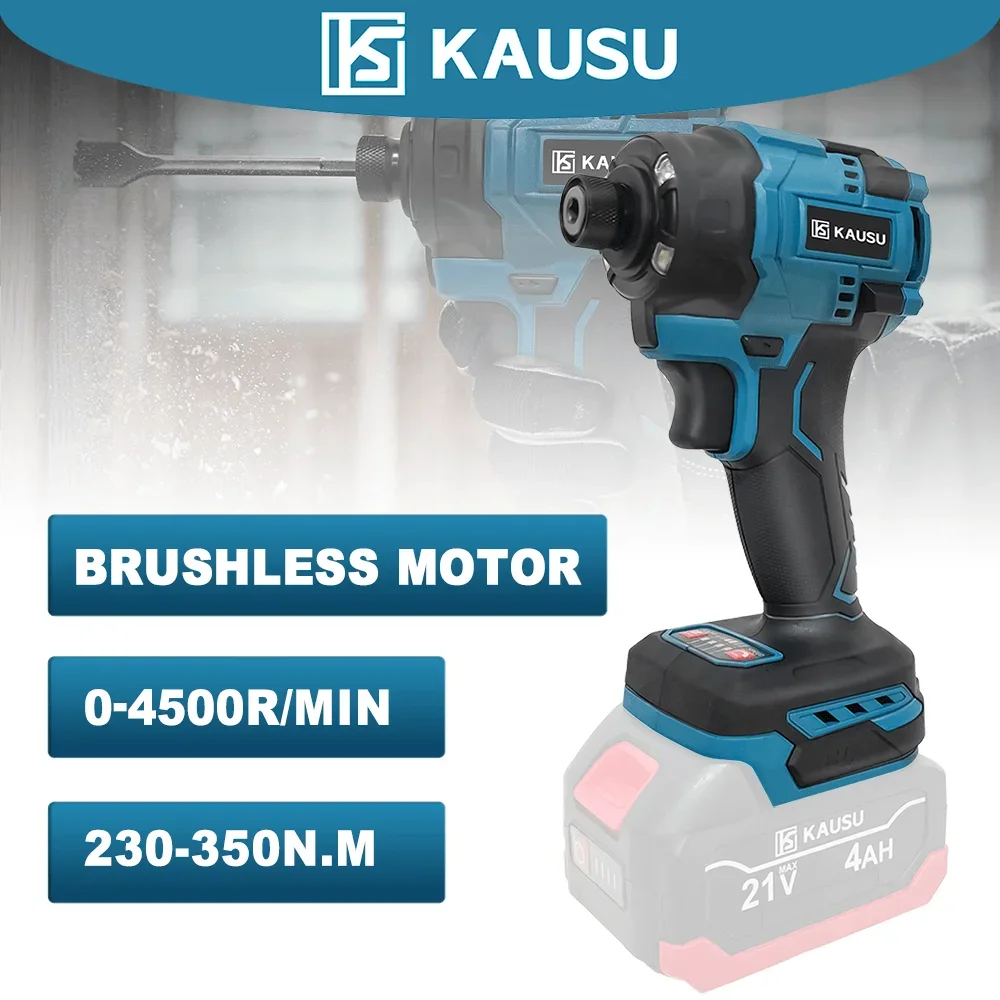 

1/4inch Brushless Electric Screwdriver Cordless Impact Screw Driver 4-Speed Drill Power Tool For Makita 18v Battery(No Battery)