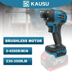 1/4inch Brushless Electric Screwdriver Cordless Impact Screw Driver 4-Speed Drill Power Tool For Makita 18v Battery(No Battery)