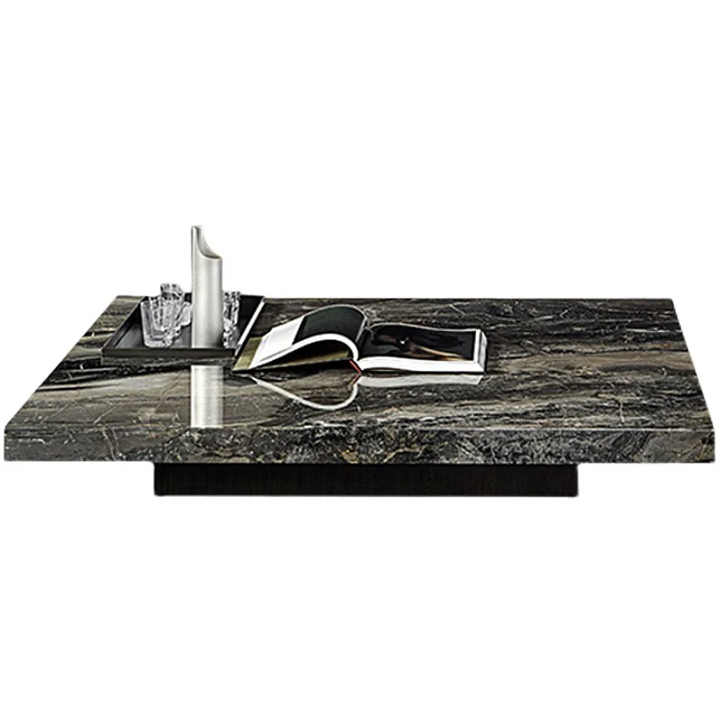 

Итальянский современный раздвижной кофейный столик из мрамора и нержавеющей стали, роскошный низкий мобильный дизайн для гостиной, виллы, домашнего офиса