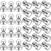 Silver Super Strong Neodymium Magnetic Push Pins Sucker Thumbtack Magnet For Refrigerator Whiteboard Office Kitchen Map Home Use