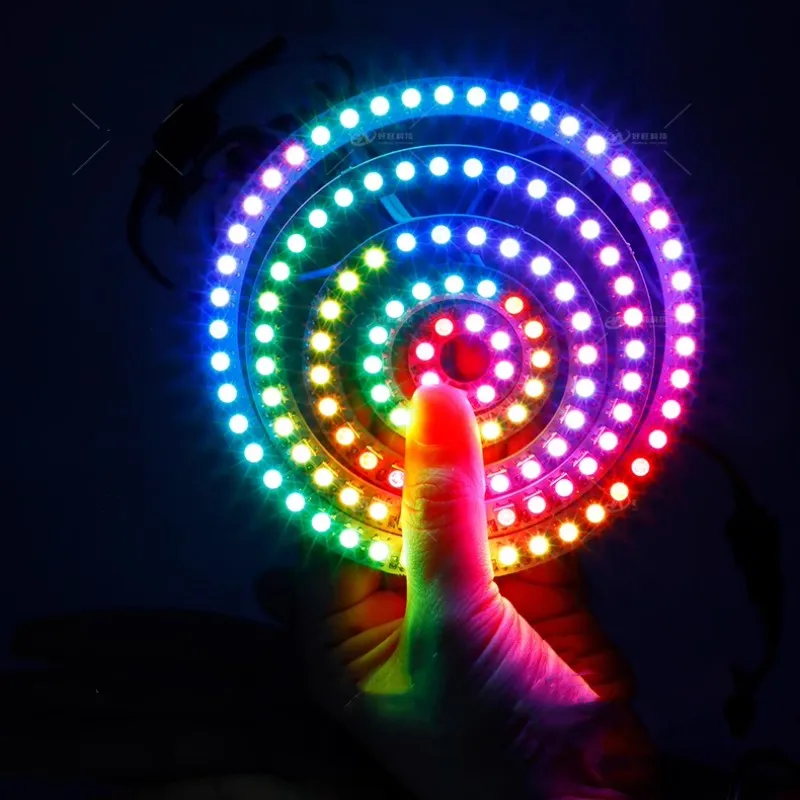 Pixel LED Lights Ring WS2812B 8/16/24/35/45/128/241 Leds Individually Addressable WS2812 IC Full Color Circle Led Modules 5V