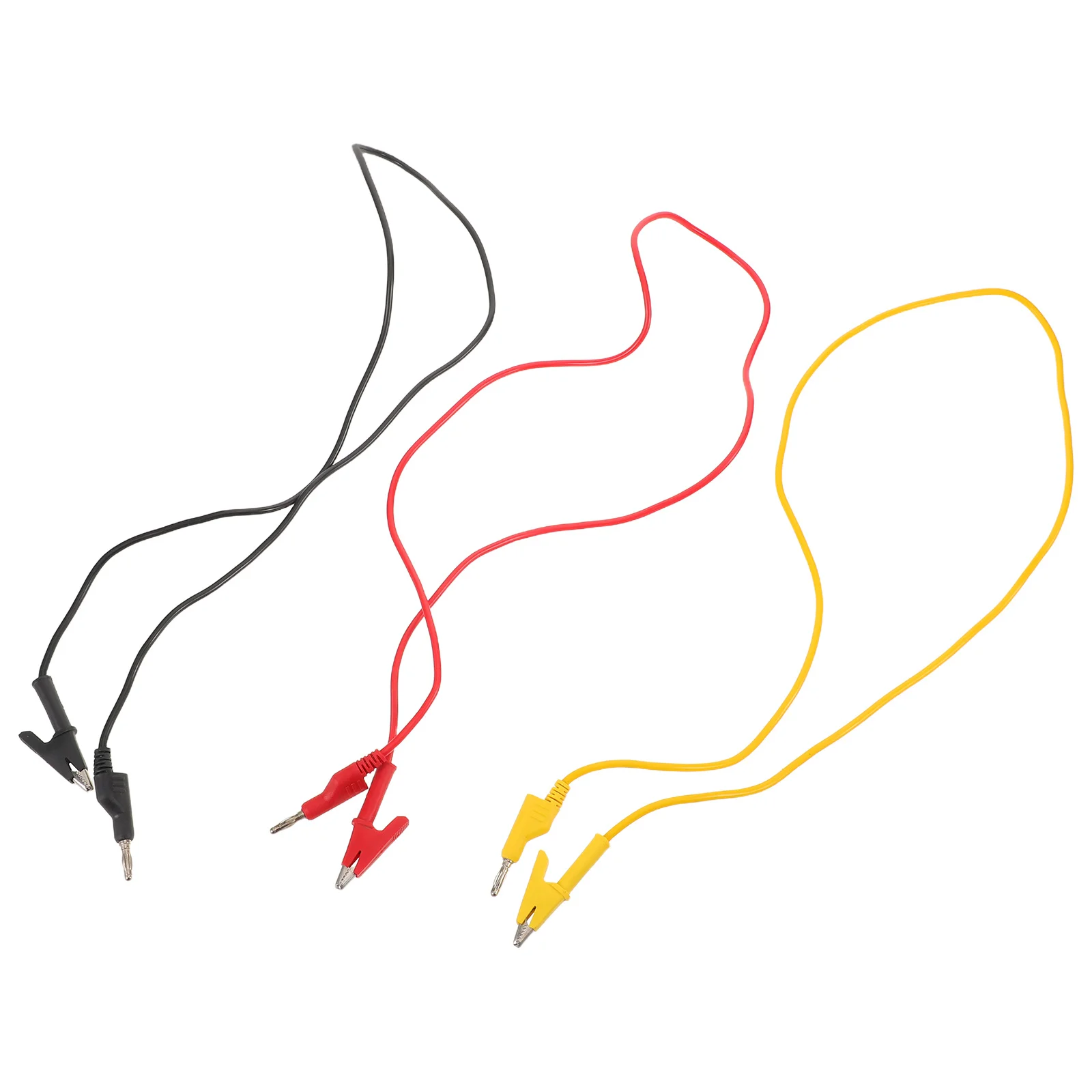 

3 шт. тестовые провода 1000 В изолированная вилка типа «банан» к зажиму «крокодил» перемычки для тестирования цепей тестовые кабели для электрических экспериментов