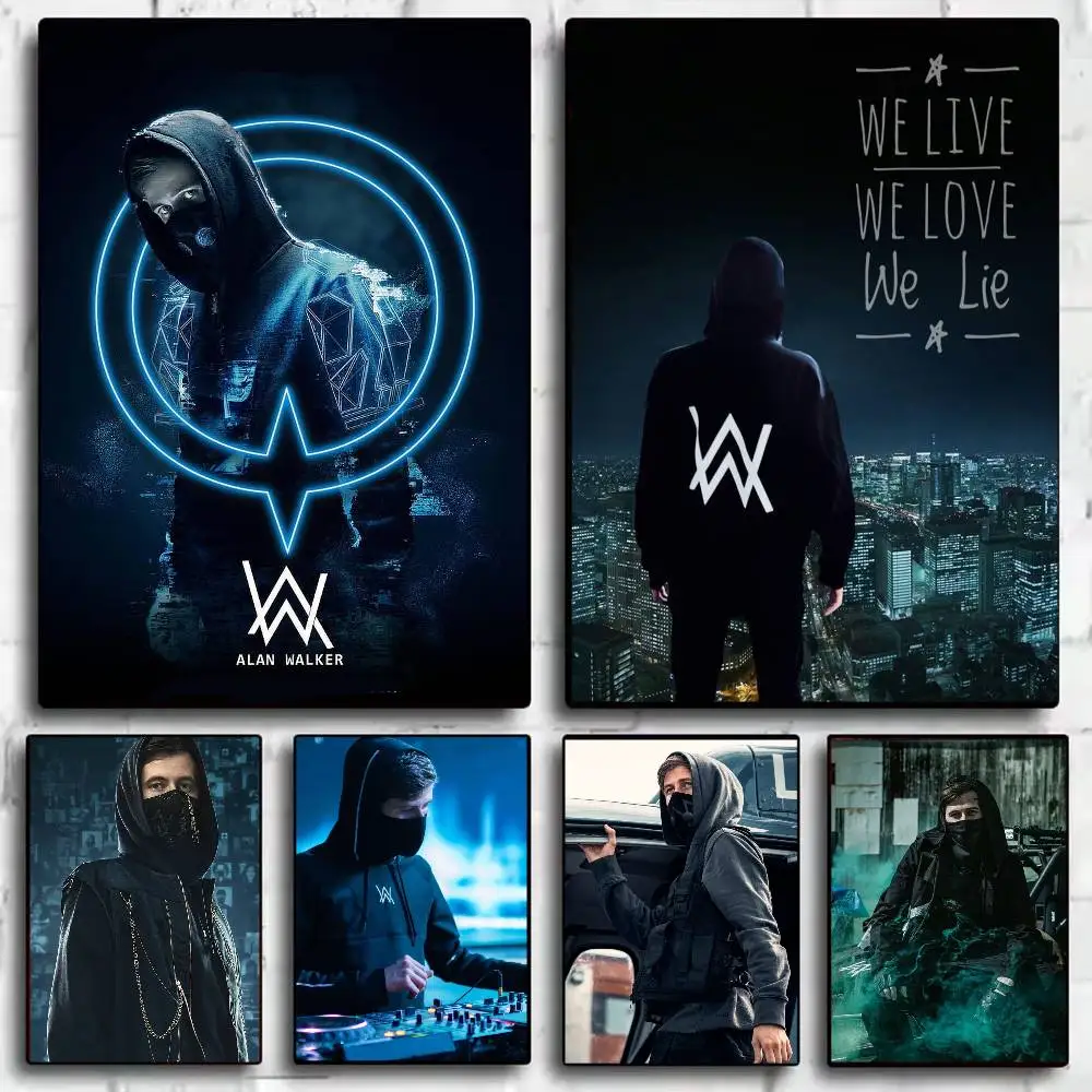 Edm Rave Dj Alan W-Walker постер HD искусство липкая стена водонепроницаемый дом гостиная спальня бар эстетическое украшение