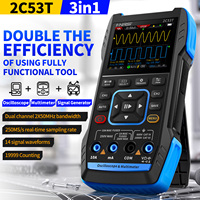 FNIRSI 2C53T  Upgrade 3in1 Oscilloscope Multimeter Signal Generator 50MHz Bandwidth 250MS Rate Dual Channel 20000 Counts