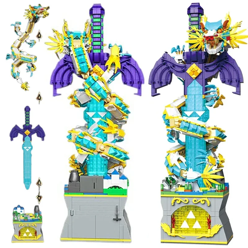 

Набор строительных блоков «Дыхание дикой природы»: светящийся Мастер-меч для замка Гирул из игры Zelda: Breath of the Wild (БОТВ), конструктор, игрушка для детей, подарок для мальчиков